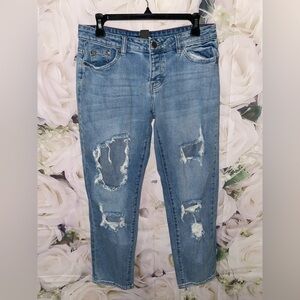 Fashion Nova distressed jeans size 1​​​​​​​​​​​​​​​​​​​​​​​​​​​​​​​​​​
